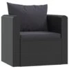 VidaXL Fauteuil Met Kussens Poly Rattan Zwart 8 VidaXL Fauteuil Met Kussens Poly Rattan Zwart -VIDAXL Winkel 1000054602