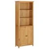 VidaXL Boekenkast Met 2 Deuren 70x30x180 Cm Massief Eikenhout -VIDAXL Winkel 1000055930