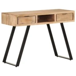 VidaXL Bureau Met Natuurlijke Randen 107x45x79 Cm Massief Acaciahout