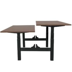 Elektrisch Verstelbaar Duo Bureau - 140x80 Cm - Two Dual Motor - Zwart / Donker -VIDAXL Winkel 1000056012 0101