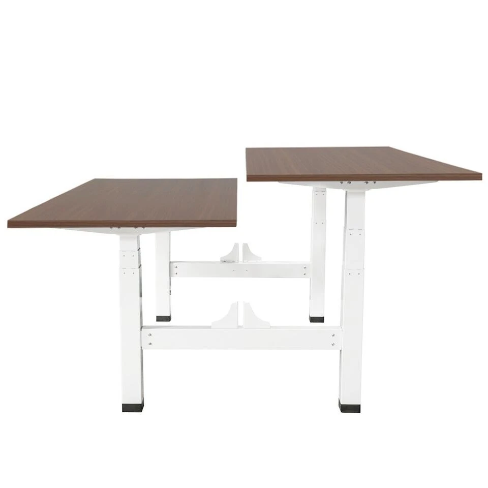 Elektrisch Verstelbaar Duo Bureau - 180x80 Cm - Two Dual Motor - Wit / Donker E 2 Elektrisch Verstelbaar Duo Bureau - 180x80 Cm - Two Dual Motor - Wit / Donker E - Afbeelding 2