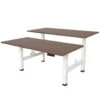 Elektrisch Verstelbaar Duo Bureau - 180x80 Cm - Two Dual Motor - Wit / Donker E -VIDAXL Winkel 1000056015