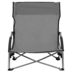 VidaXL Strandstoelen 2 St Inklapbaar Stof Grijs -VIDAXL Winkel 1000056434 0102