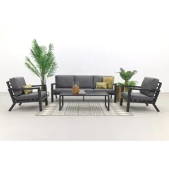 VDG Hugo Stoel-bank Loungeset - Antraciet -VIDAXL Winkel 1000057140 0102