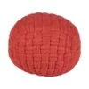 Beliani Poef HOPA - Rood Fluweel -VIDAXL Winkel 1000057169