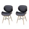 VidaXL Eetkamerstoelen 2 St Gebogen Hout En Kunstleer