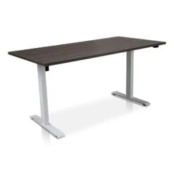 MRC EASY Elektrisch ARBO Zit-sta Bureau - 160x80cm - Wit - Bruin Eiken