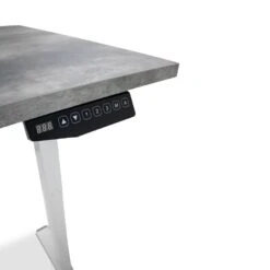 MRC COMFORT Elektrisch ARBO Zit-sta Bureau - 140x80cm - Wit - Betonlook -VIDAXL Winkel 1000058363 0103