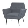 VidaXL Fauteuil Staal En Stof Lichtgrijs -VIDAXL Winkel 1000059178