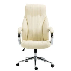 Clp Bureaustoel Wigan Leder Crème -VIDAXL Winkel 1000059674 0101
