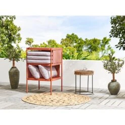 Beliani Loungeset TERRACINA - Oranje Aluminium -VIDAXL Winkel 1000059687 0103