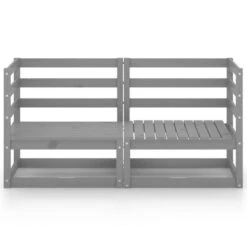 VidaXL Tuinbank 2-zits Massief Grenenhout Grijs 6 VidaXL Tuinbank 2-zits Massief Grenenhout Grijs -VIDAXL Winkel 1000060772 0102