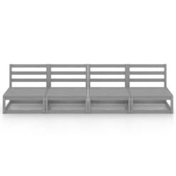 VidaXL Tuinbank 4-zits Massief Grenenhout Grijs 6 VidaXL Tuinbank 4-zits Massief Grenenhout Grijs -VIDAXL Winkel 1000060785 0102