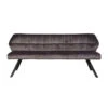 Industriële Eetkamerbank Romy Velvet 180 Cm Grijs - 190x180x81 Cm - Stof - Grijs -VIDAXL Winkel 1000061262