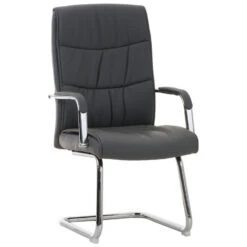 CLP Set Van 2 Caro Eetkamerstoelen Kunstleder Grijs -VIDAXL Winkel 1000062586 0101