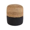 Beliani Poef DALAMA - Zwart Katoen, Jute -VIDAXL Winkel 1000063564