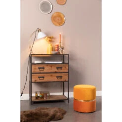 Parya Home - Bubble Poef - Oranje - Velvet -VIDAXL Winkel 1000068285 0101