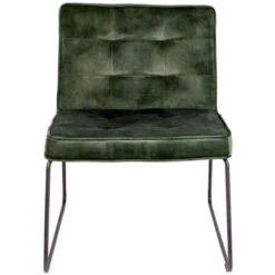 Giga Meubel Fauteuil Stof Groen - 69x55,5x75cm - Stoel Clark