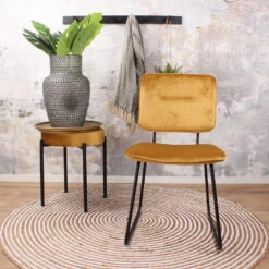 DS4U® Whap 2.0 Eetkamerstoel - Stof - Goudkleurig -VIDAXL Winkel 1000069446 0102