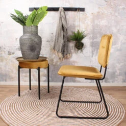 DS4U® Whap 2.0 Eetkamerstoel - Stof - Goudkleurig -VIDAXL Winkel 1000069446 0103