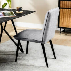 Giga Meubel Eetkamerstoel Grijs - Zithoogte 50cm - Stoel Javairo Heaven -VIDAXL Winkel 1000071474 0103