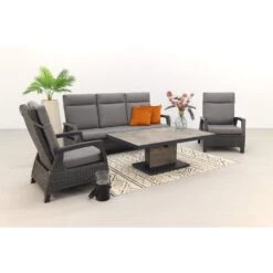 VDG Darwin/Jersey Deluxe Loungeset Verstelbaar - Antraciet -VIDAXL Winkel 1000073160 0102