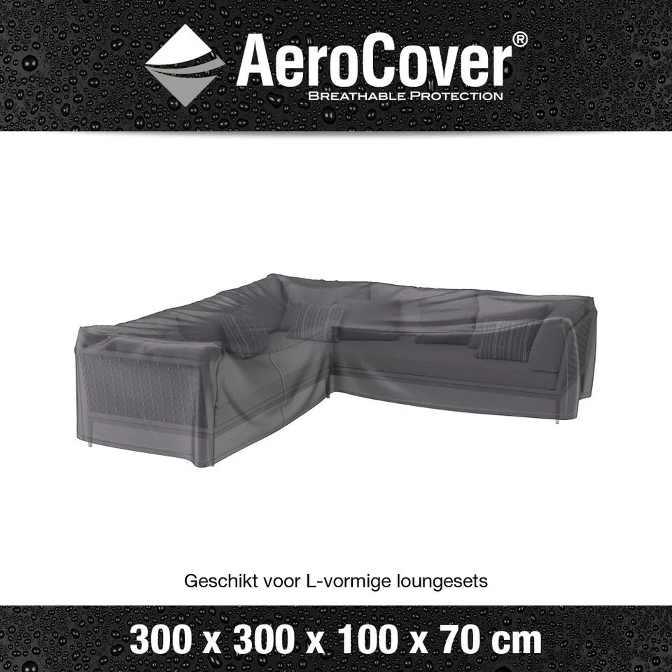Aerocover Loungesethoes L-vorm 300x300 Cm 2 Aerocover Loungesethoes L-vorm 300x300 Cm - Afbeelding 2