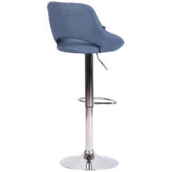 CLP Barkruk Milet Frame Chroom-look Stof Blauw 7 CLP Barkruk Milet Frame Chroom-look Stof Blauw -VIDAXL Winkel 1000073463 0103