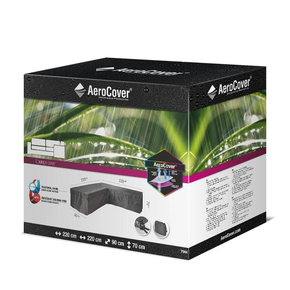 Aerocover Loungesethoes L-vorm 220x220 Cm 3 Aerocover Loungesethoes L-vorm 220x220 Cm - Afbeelding 3