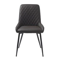 Giga Meubel Eetkamerstoel Donkerbruin - Kunstleder - Stoel Milton