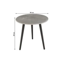 VDG Brasilia Bijzettafel 50 Cm. - Antraciet - Ceramic -VIDAXL Winkel 1000074489 0101