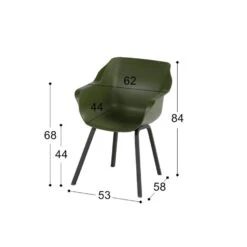 Hartman Sophie Element Dining Armstoel- Moss Groen - 4 St. -VIDAXL Winkel 1000074496 0103