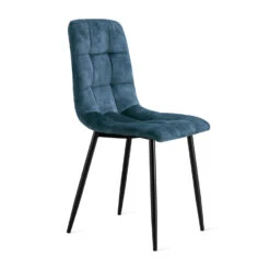 Eetkamerstoel Yerevan Velvet Petrol -VIDAXL Winkel 1000074706 0104