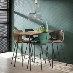 Verona Barstoel 67cm - Stof - Groen -VIDAXL Winkel 1000076850 0102