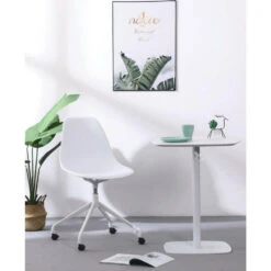 DS4U® Capri Bureaustoel Wit - Kunststof - Wit -VIDAXL Winkel 1000076868 0102