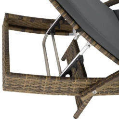 Tectake - Ligbed Océane - Wicker - 5-standen Rugleuning - Natuurkleur -VIDAXL Winkel 1000077834 0103