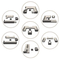 Tectake - Loungeset Las Vegas - Wicker - Grijs -VIDAXL Winkel 1000077871 0102