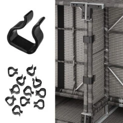 Tectake - Loungeset Las Vegas - Wicker - Grijs -VIDAXL Winkel 1000077871 0103