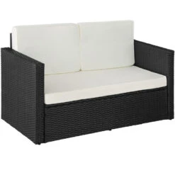 Tectake - Wicker Loungesofa Corfu - Zwart -VIDAXL Winkel 1000077884 0103