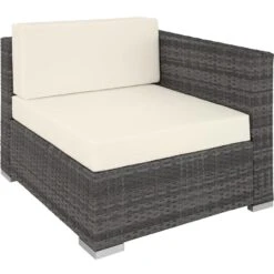 Tectake - Loungeset Parijs - Wicker - Grijs -VIDAXL Winkel 1000077894 0103
