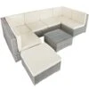 Tectake - Loungeset Venetië - Wicker - Lichtgrijs -VIDAXL Winkel 1000077897