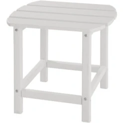 Tectake - 2 Tuinstoelen Janis Met Tafel - Houtlook - Wit -VIDAXL Winkel 1000078042 0103