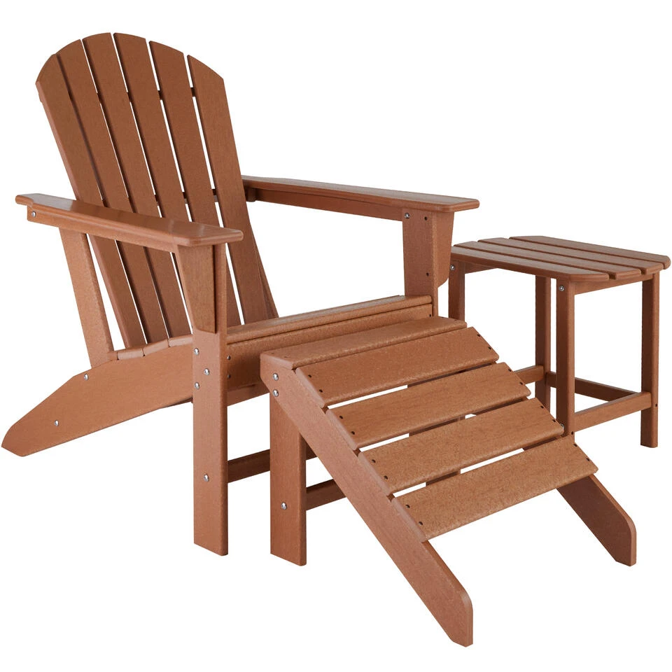 Tectake -tuinstoel Adirondack -Janis - Bruin 3 Tectake -tuinstoel Adirondack -Janis - Bruin - Afbeelding 3