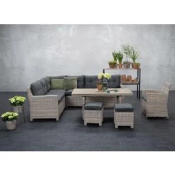 Garden Impressions Alaska Lounge Dining Tuinstoel -vintage Willow -VIDAXL Winkel 1000079425 0102