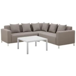 Beliani Loungeset BELIZE - Beige Polyester