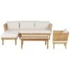 CREMONA - Loungeset Voor 4 - Lichte Houtkleur - Acaciahout -VIDAXL Winkel 1000079572