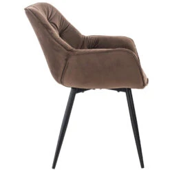 CLP Set Van 4 Eetkamerstoelen Tanna Fluweel Bruin -VIDAXL Winkel 1000080757 0102