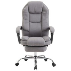 Clp Bureaustoel Castle Stof Zilverkleurig -VIDAXL Winkel 1000082872 0101