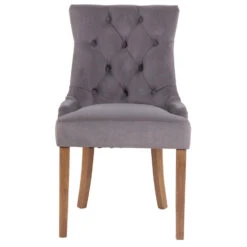 CLP Eetkamerstoel Aberdeen Licht Bruin Frame Fluweel Zilverkleurig -VIDAXL Winkel 1000082916 0101