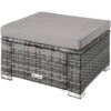Tectake - Wicker Zitkruk -grijs- 53 X 53 X 26 Cm -VIDAXL Winkel 1000083108